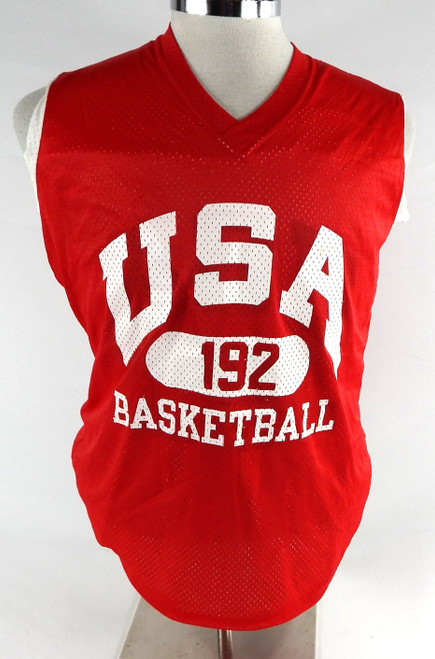 1990s Team USA Basketball #192 Game Issued Red Practice Jersey XL 867