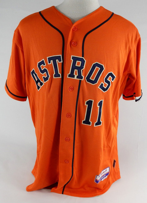 2013-17 Houston Astros #11 Game Used Orange Jersey NP Rem 46 040
