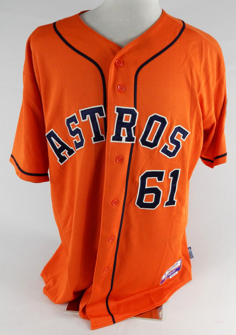 2013-17 Houston Astros #61 Game Used Orange Jersey NP Rem 50 047