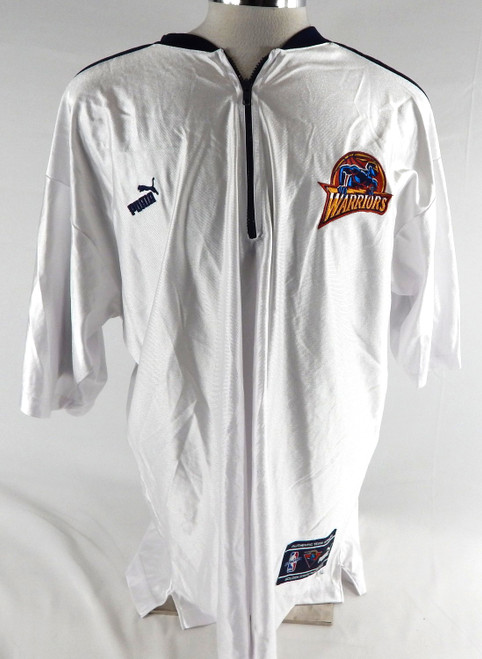 1999-00 Golden State Warriors John Starks #9 Game Used White Shooting Shirt 6