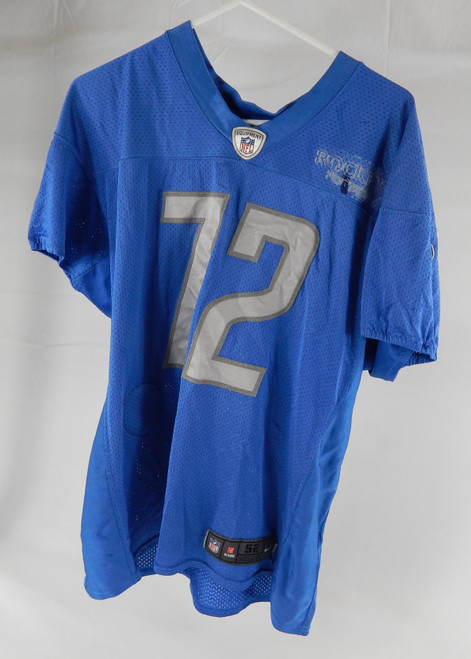 2017 Detroit Lions Laken Tomlinson #72 Game Issued Blue Practice Jersey 7