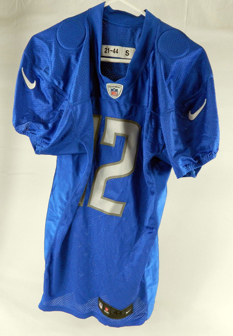 2021 Detroit Lions Mahamed Sanu #12 Game Issued Blue Practice Jersey 44 218