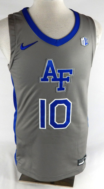 2022-23 Air Force Falcons #10 Game Issued Pos Used Grey Jersey Basketball M 288