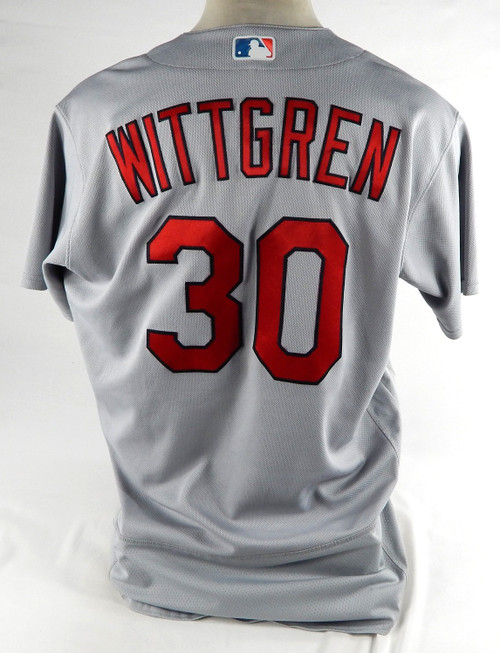 2022 St. Louis Cardinals Nick Wittgren #30 Game Issued Pos Used Grey Jersey 48 6