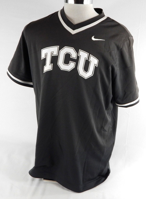 2023 Texas Christian Frogs #10 Game Used Grey Practice Jersey Baseball L 769