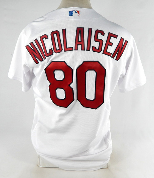 2023 St. Louis Cardinals Daniel Nicolaisen #80 Game Issued Used White Jersey 2
