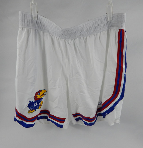 2021-22 Kansas Jayhawks Game Issued White Shorts Basketball 2XL+2 585
