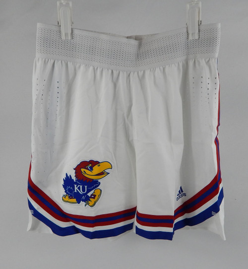 2023-24 Kansas Jayhawks Game Issued White Shorts Basketball S 587