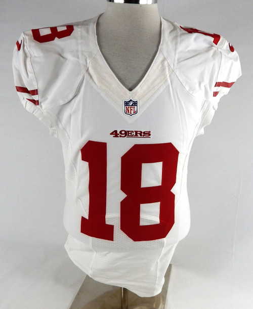 2016 San Francisco 49ers DeAndre Smelter #18 Game Issued White Jersey NP Rem 65