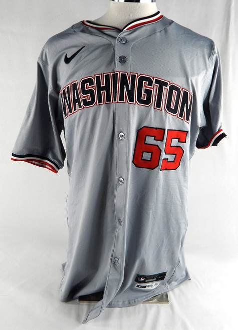 2024 Washington Nationals Robert Gsellman #65 Game Issued Grey Jersey 46 DP89136