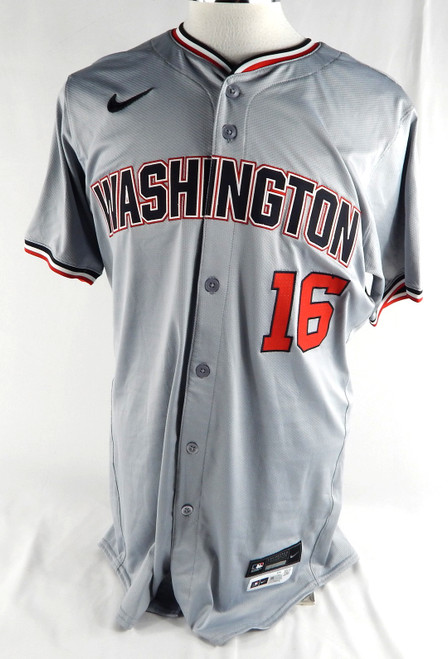 2024 Washington Nationals V�ctor Robles #16 Game Issued Grey Jersey 42 DP89150