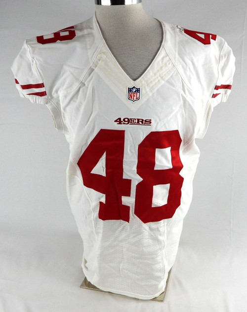 2014 San Francisco 49ers Philip Tanner #48 Game Issued White Jersey NP Rem 46 56