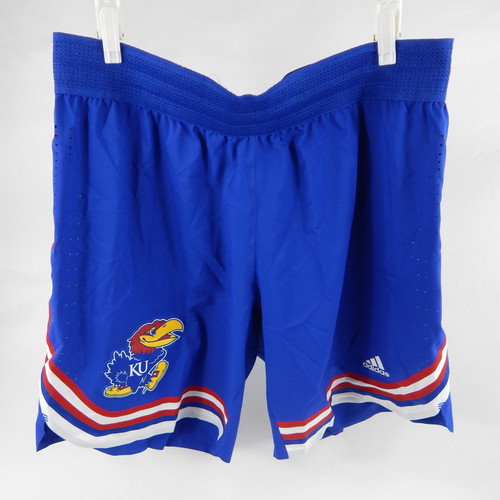 Kansas Jayhawks Game Issued Blue Shorts Basketball 2XL+2 582