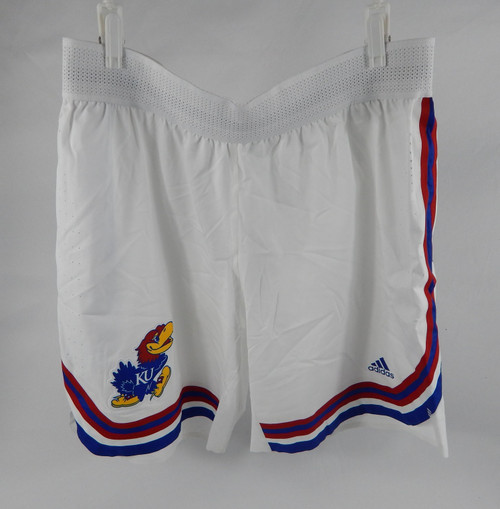 2022-23 Kansas Jayhawks Game Issued White Shorts Basketball 2XL+2 590