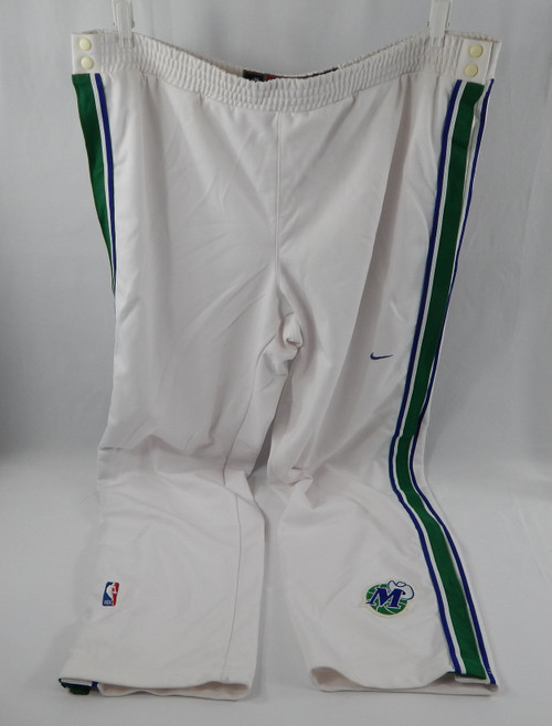 1997-04 Dallas Mavericks #54 Game Used White Warm Up Pants 3XL+4 256