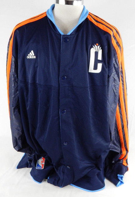 2012-13 Charlotte Bobcats Game Issued Navy Warm Up Jacket 4XL 134