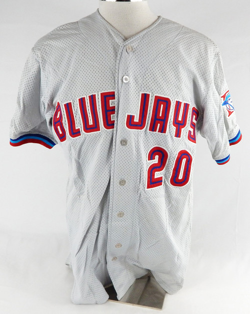 2001 Dunedin Blue Jays #20 Game Used Grey Jersey 100 Years Patch 46 141