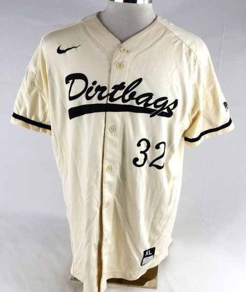 2018 Long Beach State Dirtbags #32 Game Used Cream Jersey Baseball XL 850