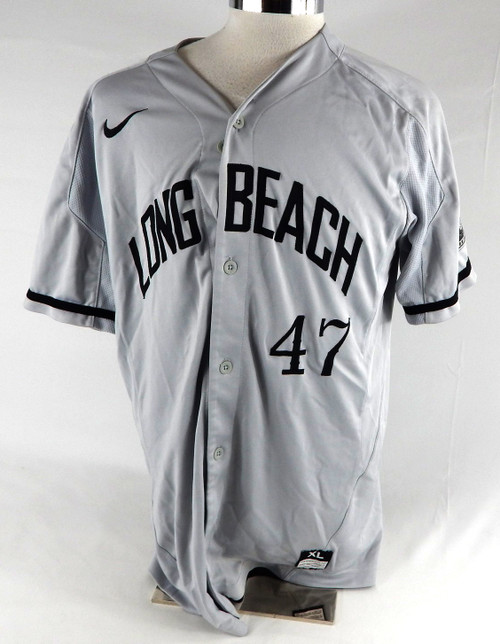 2018 Long Beach State Dirtbags #47 Game Used Grey Jersey Baseball XL 870