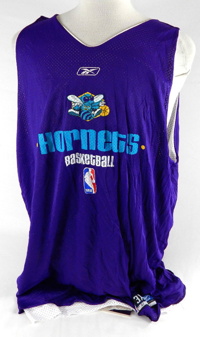 2002-06 New Orleans Hornets #21 Game Used Purple Practice Jersey 3X 016