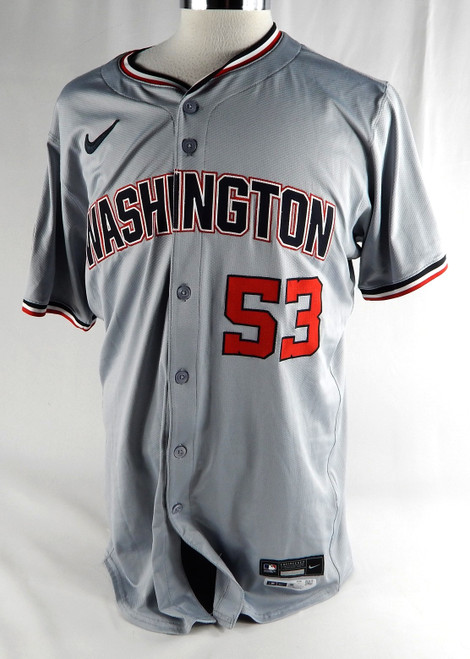 2024 Washington Nationals Joe La Sorsa #53 Game Issued Pos Used Grey Jersey 46 5