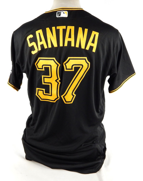 2020 Pittsburgh Pirates Edgar Santana #37 Game Issued Black Jersey 46 DP80816