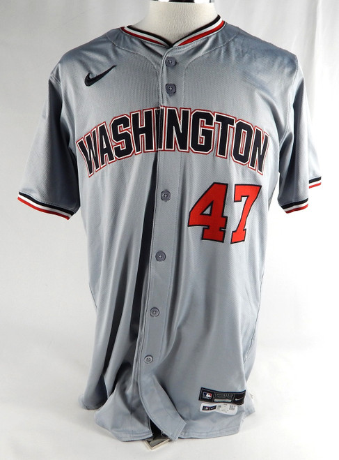 2024 Washington Nationals Jose A. Ferrer #47 Game Issued Pos Used Grey Jersey 1