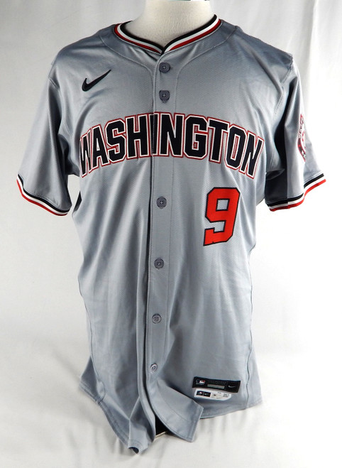 2024 Washington Nationals Cade Cavalli #9 Game Issued Grey Jersey 44 590