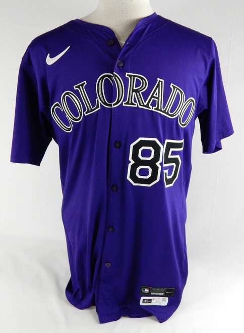2024 Colorado Rockies Sean Sullivan #85 Game Issued Pos Used Purple Jersey 44 9