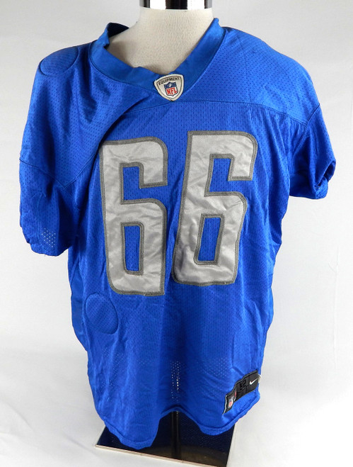 2017 Detroit Lions Joe Dahl #66 Game Used Blue Practice Jersey 52 239