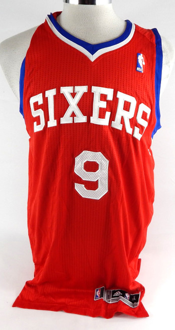 2013-14 Philadelphia 76ers James Anderson #9 Game Used Red Jersey XL 948