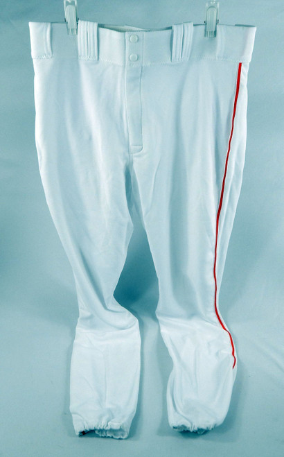 2012 Miami Marlins Dan Jennings #43 Game Used White Baseball Pants 37 131