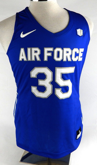 2020-21 Air Force Falcons #35 Game Issued Pos Used Blue Jersey Basketball L 456