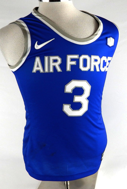 2022-23 Air Force Falcons #3 Game Issued Pos Used Blue Jersey Basketball M 457