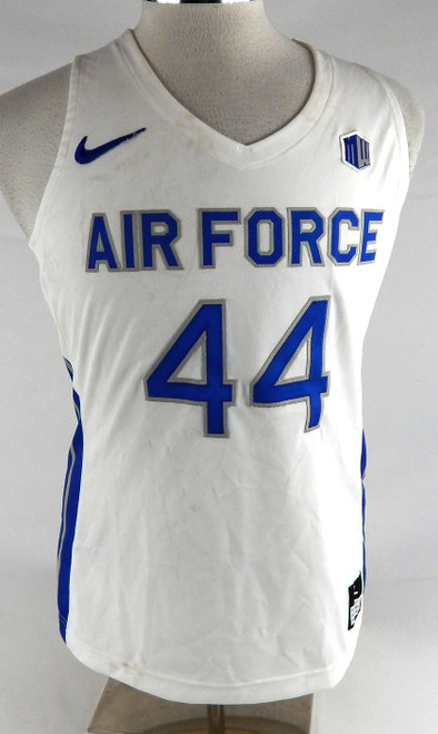 2018-19 Air Force Falcons #44 Game Issued Pos Used White Jersey Basketball L 448