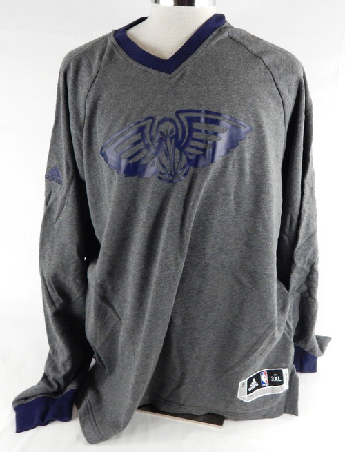 2015-16 New Orleans Pelicans Kendrick Perkins #5 Game Issued P Used Grey Shirt 8