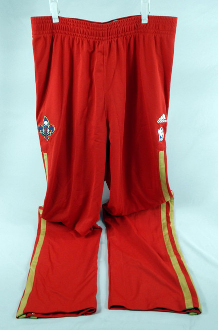 2013-14 New Orleans Pelicans Game Issued Red Warm Up Pants Size 2XL 717