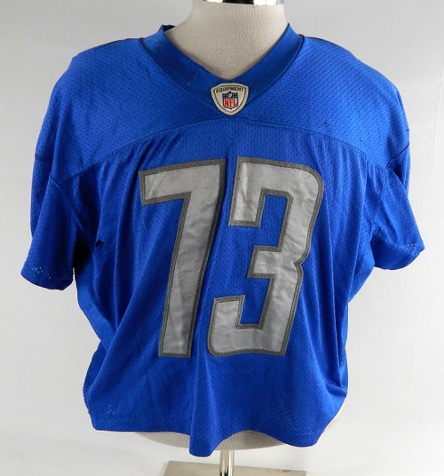 2017 Detroit Lions Greg Robinson #73 Game Used Blue Practice Jersey S 928