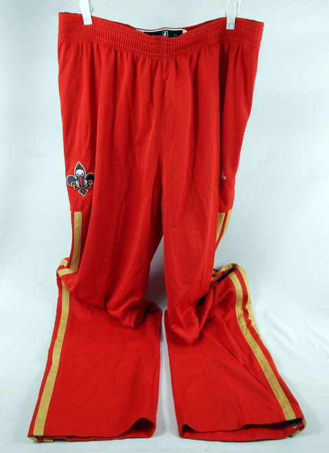 2013-14 New Orleans Pelicans Game Issued Red Warm Up Pants Size 3XL 716