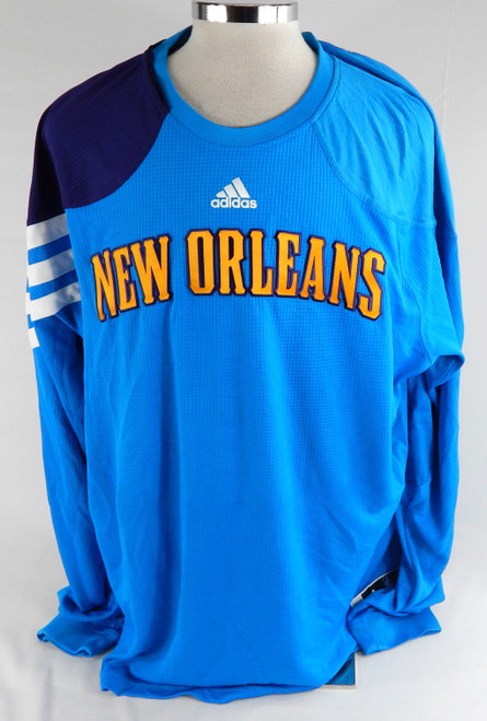 2011-12 New Orleans Pelicans Game Issued Blue Shooting Shirt 3XL 164