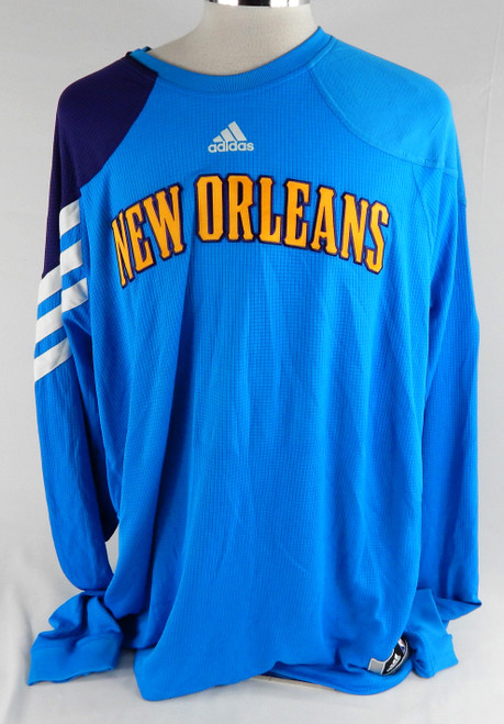 2011-12 New Orleans Pelicans Game Issued Blue Shooting Shirt 4XL 165