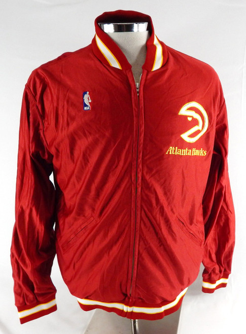 1988-89 Atlanta Hawks Game Issued Red Warm Up Jacket 42 171