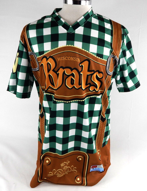 2024-25 Wisconsin Timber Rattlers #10 Game Used Green Jersey Brats Octoberfest 3