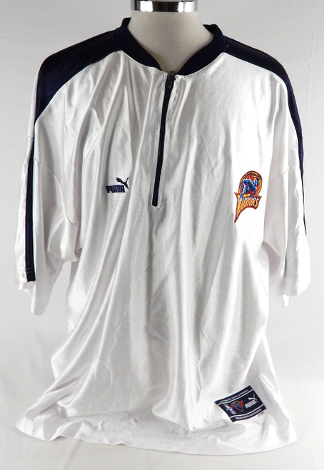 1999-00 Golden State Warriors Billy Owens #30 Game Used White Shooting Shirt 6