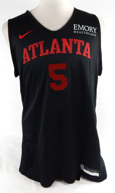 2024-25 Atlanta Hawks Dyson Daniels #5 Game Issued Used Black Practice Jersey 7