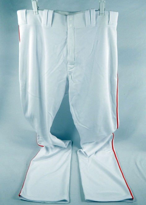 2016 Miami Marlins Marcell Ozuna #13 Game Used White Baseball Pants 40 758