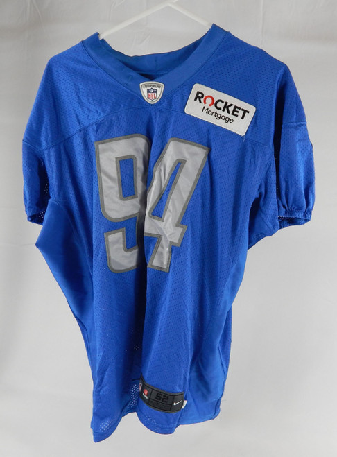 2017 Detroit Lions Ezekiel Ansah #94 Game Issued Blue Practice Jersey  52 245