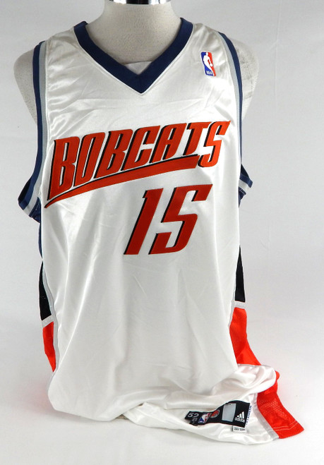 2007-08 Charlotte Bobcats Ryan Hollins #15 Game Issued White Jersey 52 987