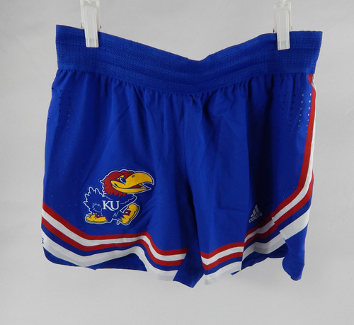 2021-22 Kansas Jayhawks Game Issued Blue Shorts Basketball LN2 572