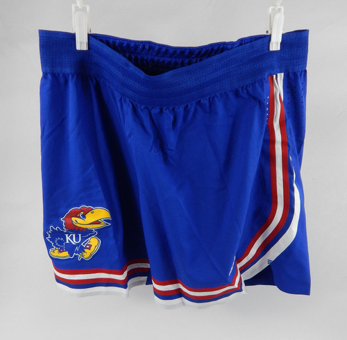 2022-23 Kansas Jayhawks Game Issued Blue Shorts Basketball 2XL 575